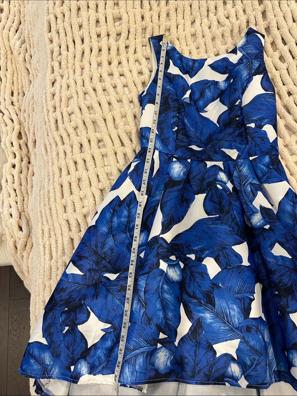 Eleanor Blue Floral Fit & Flare Dress - Women's — image 7 of 8